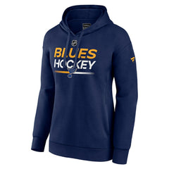 St. Louis Blues Fanatics Women's Authentic Pro Pullover Hoodie Navy