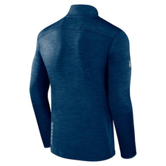 Seattle Kraken Fanatics Authentic Pro Quarter-Zip Pullover Top Deep Sea Blue
