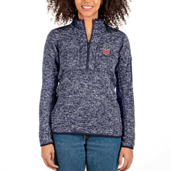 USWNT Antigua Women's Fortune Half-Zip Pullover Jacket - Heather Navy sale