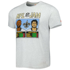 Jarvis Landry & Tyrann Mathieu New Orleans Saints Homage Unisex NFL Jam Tri-Blend T-Shirt - Heather Gray for sale