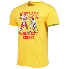 Len Dawson Kansas City Chiefs Homage Unisex Caricature Retired Player Tri-Blend T-Shirt - Gold sale