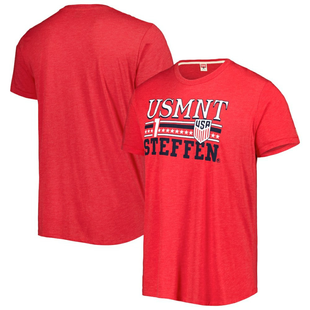 Zack Steffen USMNT Homage Jersey Tri-Blend T-Shirt - Red online