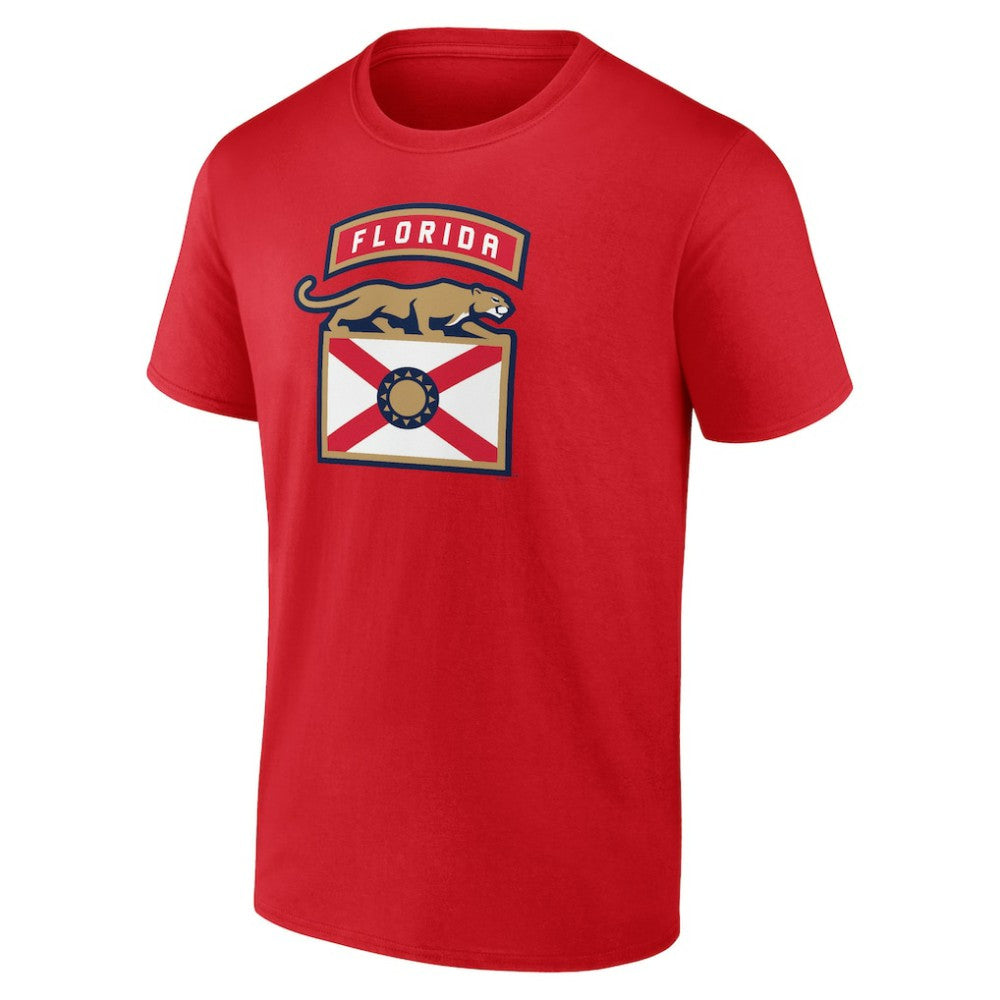Florida Panthers Shoulder Patch Logo T-Shirt Red