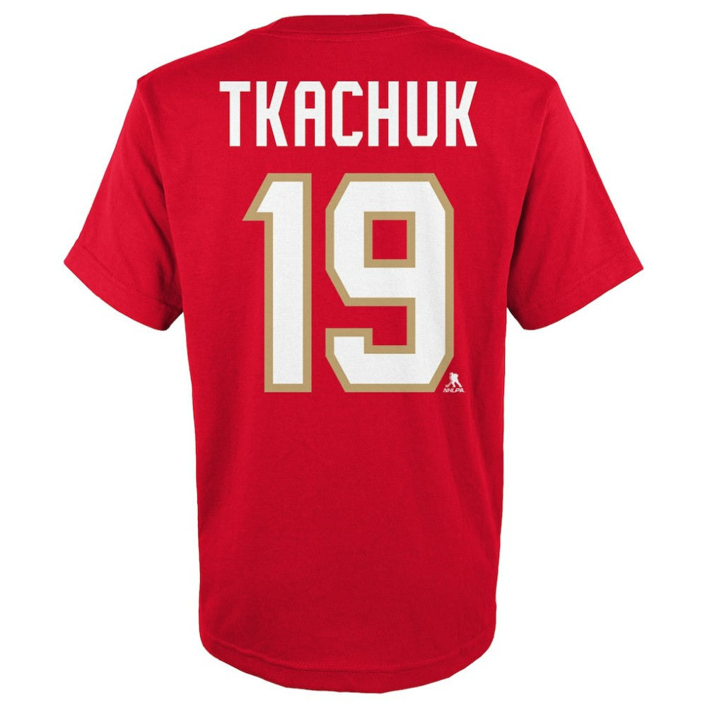 Matthew Tkachuk Florida Panthers Youth Player Name & Number T-Shirt Red