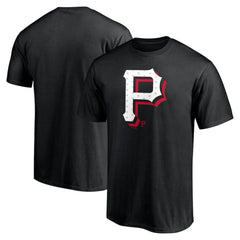 Pittsburgh Pirates Red White and Team T-Shirt - Black
