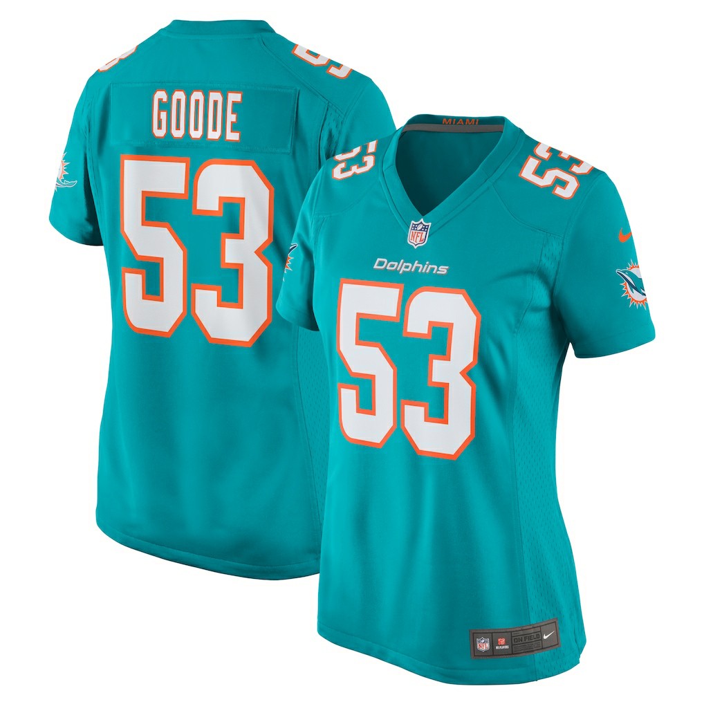 Cameron Goode Miami Dolphins Women's Game Player Jersey - Aqua | Nike online