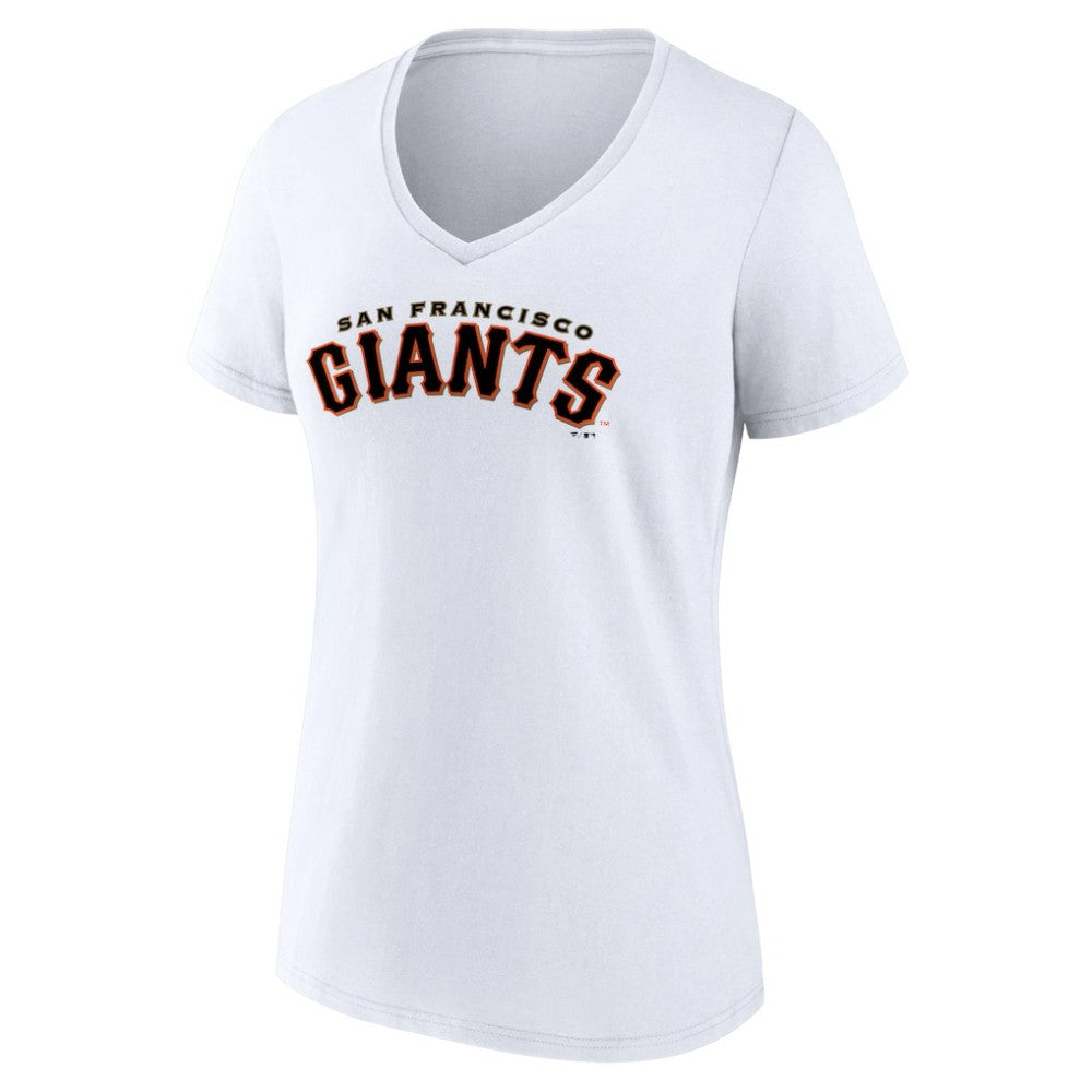 San Francisco Giants Women's Giants Alternate Club Lettering V-Neck T-Shirt - White