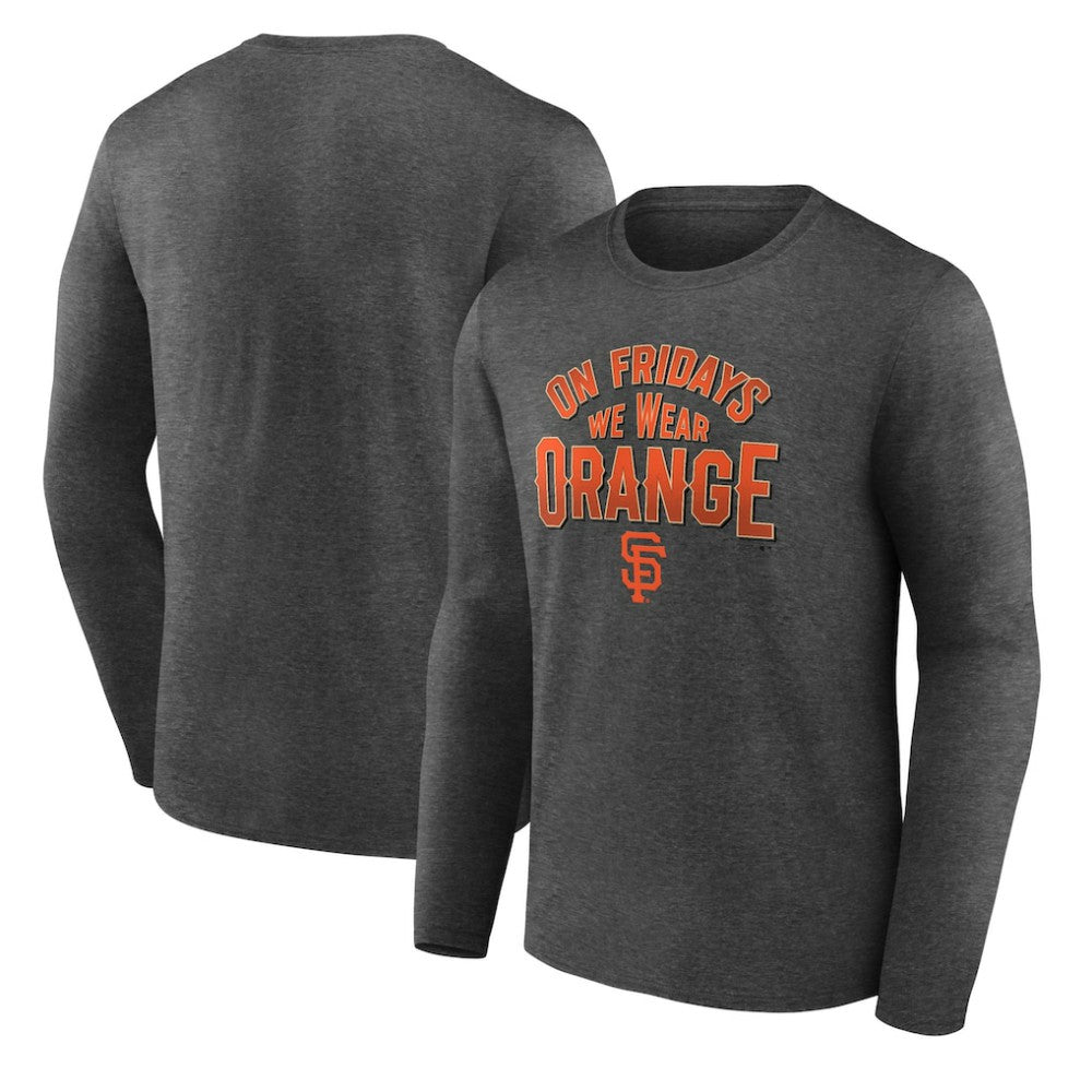 San Francisco Giants First Game Long Sleeve T-Shirt - Charcoal