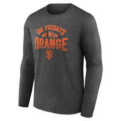 San Francisco Giants First Game Long Sleeve T-Shirt - Charcoal