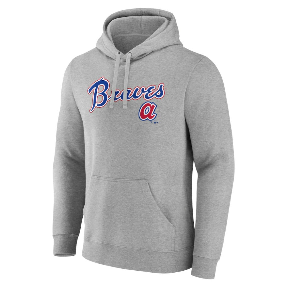 Atlanta Braves Wahconah Pullover Hoodie - Gray