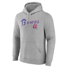 Atlanta Braves Wahconah Pullover Hoodie - Gray