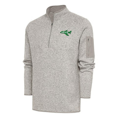 New York Jets Antigua Throwback Fortune Quarter-Zip Pullover Jacket - Oatmeal for sale
