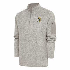 Green Bay Packers Antigua Throwback Fortune Quarter-Zip Pullover Jacket - Oatmeal online