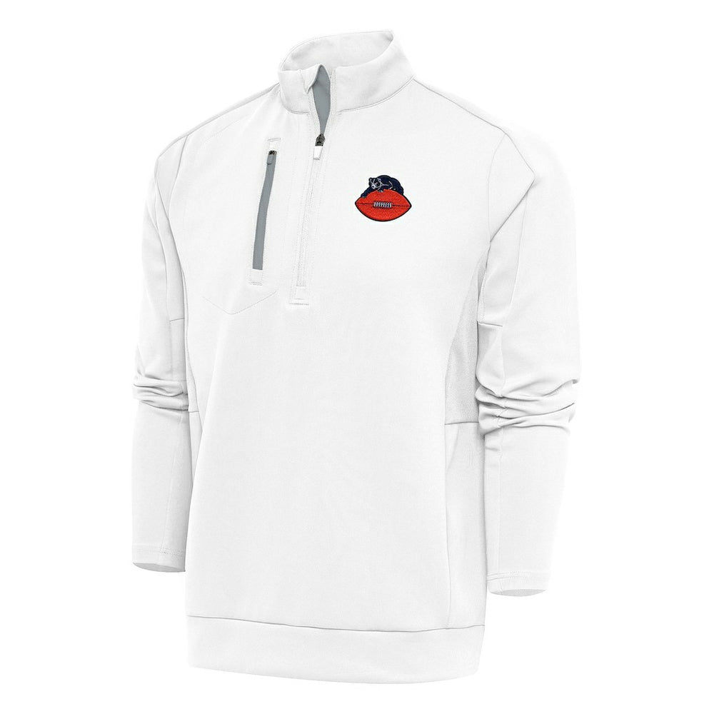 Chicago Bears Antigua Team Logo Throwback Generation Quarter-Zip Pullover Top - White discount