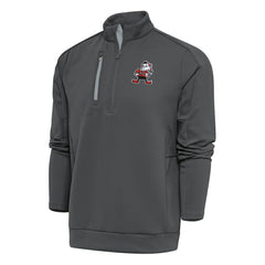 Cleveland Browns Antigua Team Logo Throwback Generation Quarter-Zip Pullover Top - Charcoal outlet