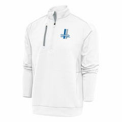 Detroit Lions Antigua Team Logo Throwback Generation Quarter-Zip Pullover Top - White discount