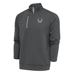 Las Vegas Raiders Antigua Team Logo Throwback Generation Quarter-Zip Pullover Top - Charcoal outlet