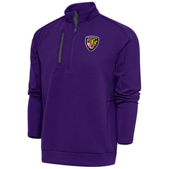 Baltimore Ravens Antigua Team Logo Throwback Generation Quarter-Zip Pullover Top - Purple for sale