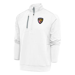 Baltimore Ravens Antigua Team Logo Throwback Generation Quarter-Zip Pullover Top - White sale