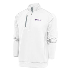 Minnesota Vikings Antigua Team Logo Throwback Generation Quarter-Zip Pullover Top - White outlet