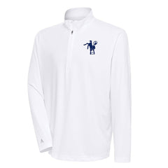Indianapolis Colts Antigua Team Logo Throwback Tribute Quarter-Zip Pullover Top - White cheap