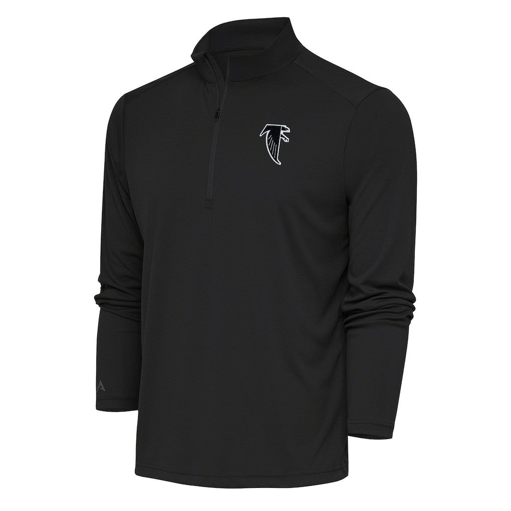 Atlanta Falcons Antigua Team Logo Throwback Tribute Quarter-Zip Pullover Top - Charcoal on sale