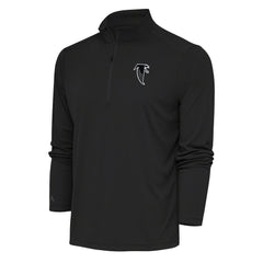 Atlanta Falcons Antigua Team Logo Throwback Tribute Quarter-Zip Pullover Top - Charcoal on sale