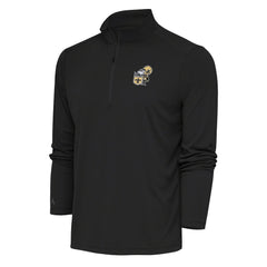 New Orleans Saints Antigua Team Logo Throwback Tribute Quarter-Zip Pullover Top - Charcoal outlet
