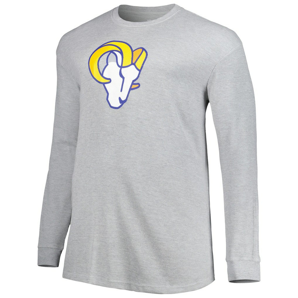 Los Angeles Rams Big & Tall Waffle-Knit Thermal Long Sleeve T-Shirt - Heather Gray on sale