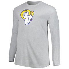 Los Angeles Rams Big & Tall Waffle-Knit Thermal Long Sleeve T-Shirt - Heather Gray on sale