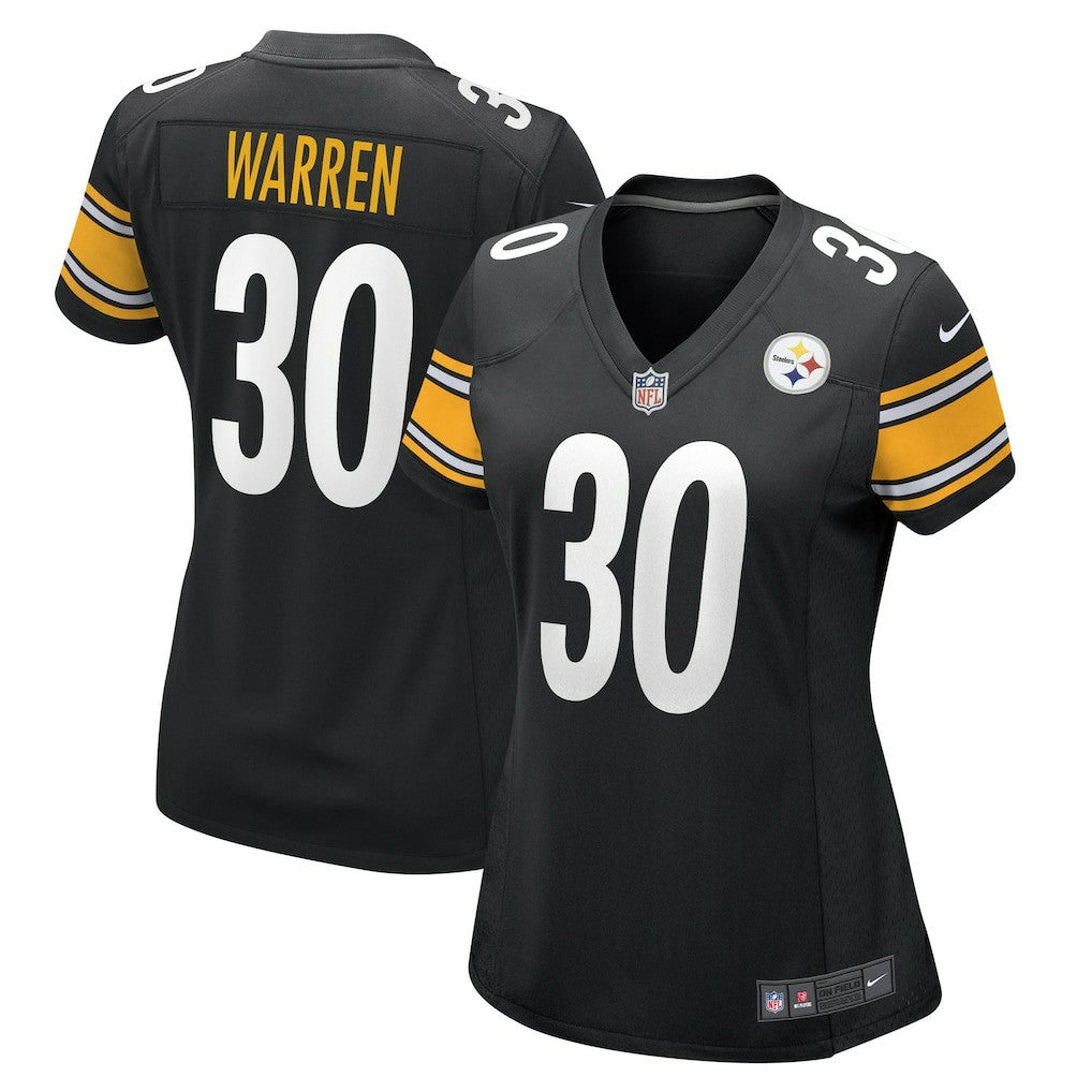 Jaylen Warren Pittsburgh Steelers Women's Game Player Jersey - Black | Nike for sale