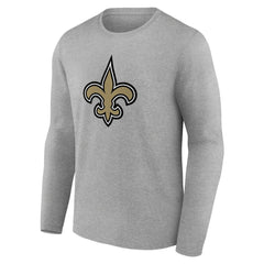 New Orleans Saints Primary Team Logo Long Sleeve T-Shirt - Gray outlet