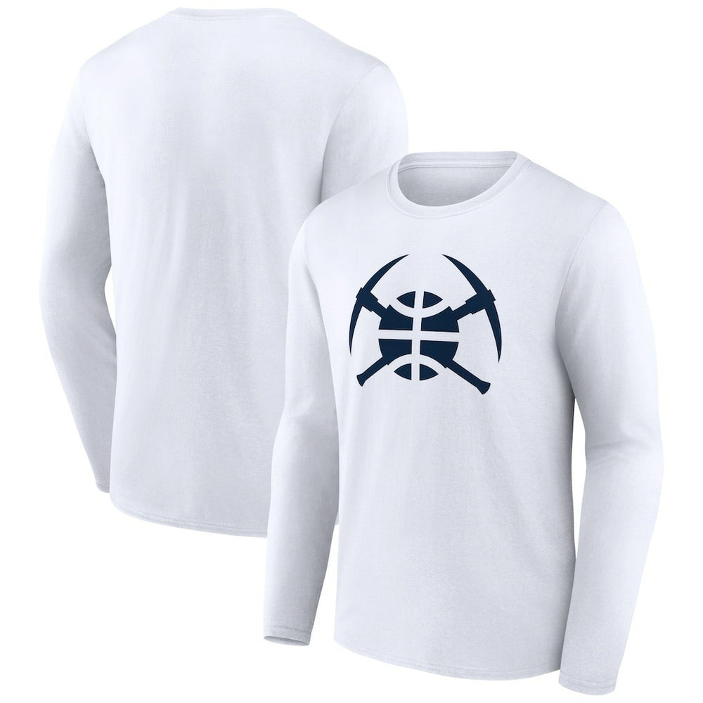 Denver Nuggets Alternate Logo Long Sleeve T-Shirt sale - White cheap