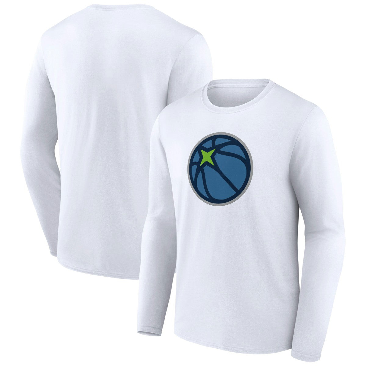 Minnesota Timberwolves Alternate Logo Long Sleeve T-Shirt - White cheap