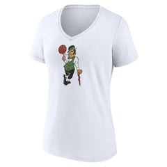 Boston Celtics Women's Alternate Logo V-Neck T-Shirt - White discount