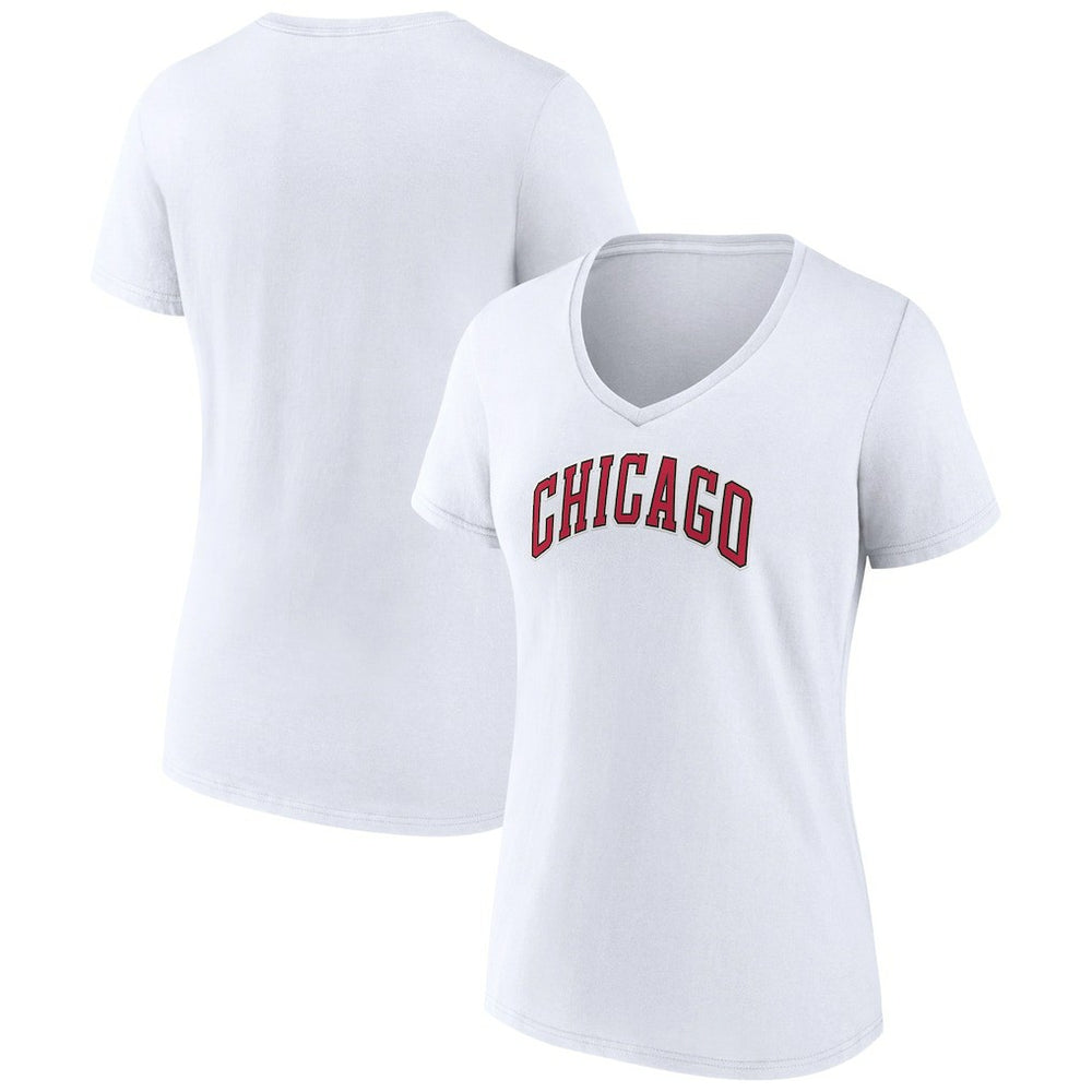 Chicago Bulls Women's Alternate Logo V-Neck T-Shirt sale - White shop