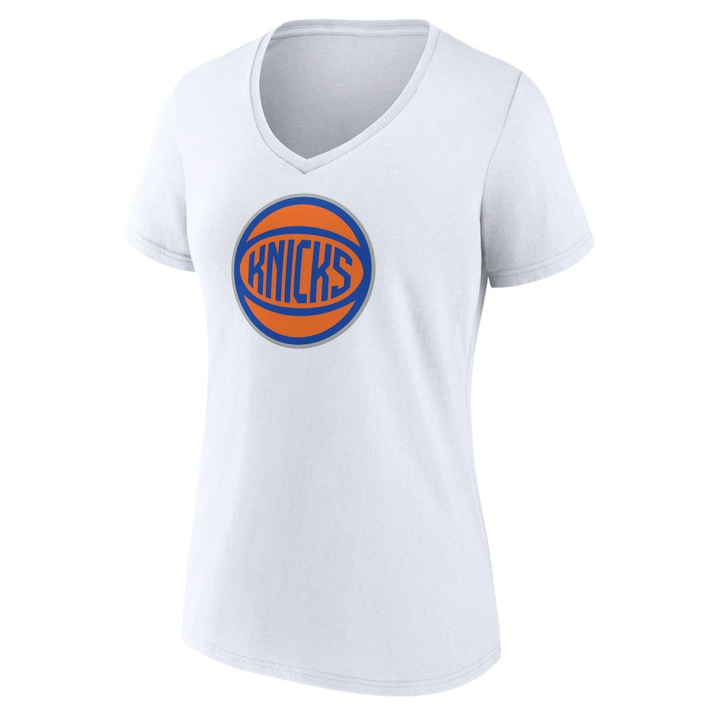New York Knicks Women's Alternate Logo V-Neck T-Shirt - White for sale