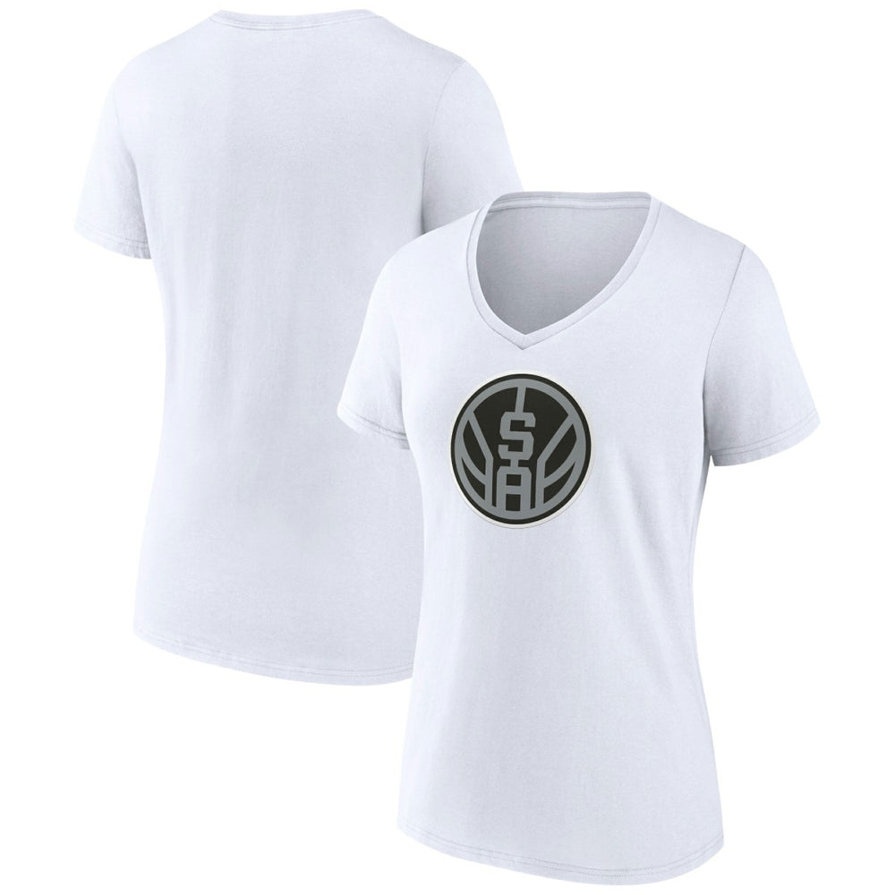 San Antonio Spurs Women's Alternate Logo V-Neck T-Shirt - White cheap