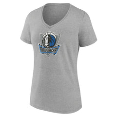 Dallas Mavericks Women's Alternate Logo V-Neck T-Shirt sale - Heather Gray for sale