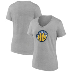 Memphis Grizzlies Women's Alternate Logo V-Neck T-Shirt - Heather Gray on sale