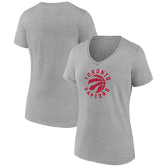 Toronto Raptors Women's Alternate Logo V-Neck T-Shirt - Heather Gray sale