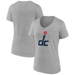 Washington Wizards Women's Alternate Logo V-Neck T-Shirt - Heather Gray for sale
