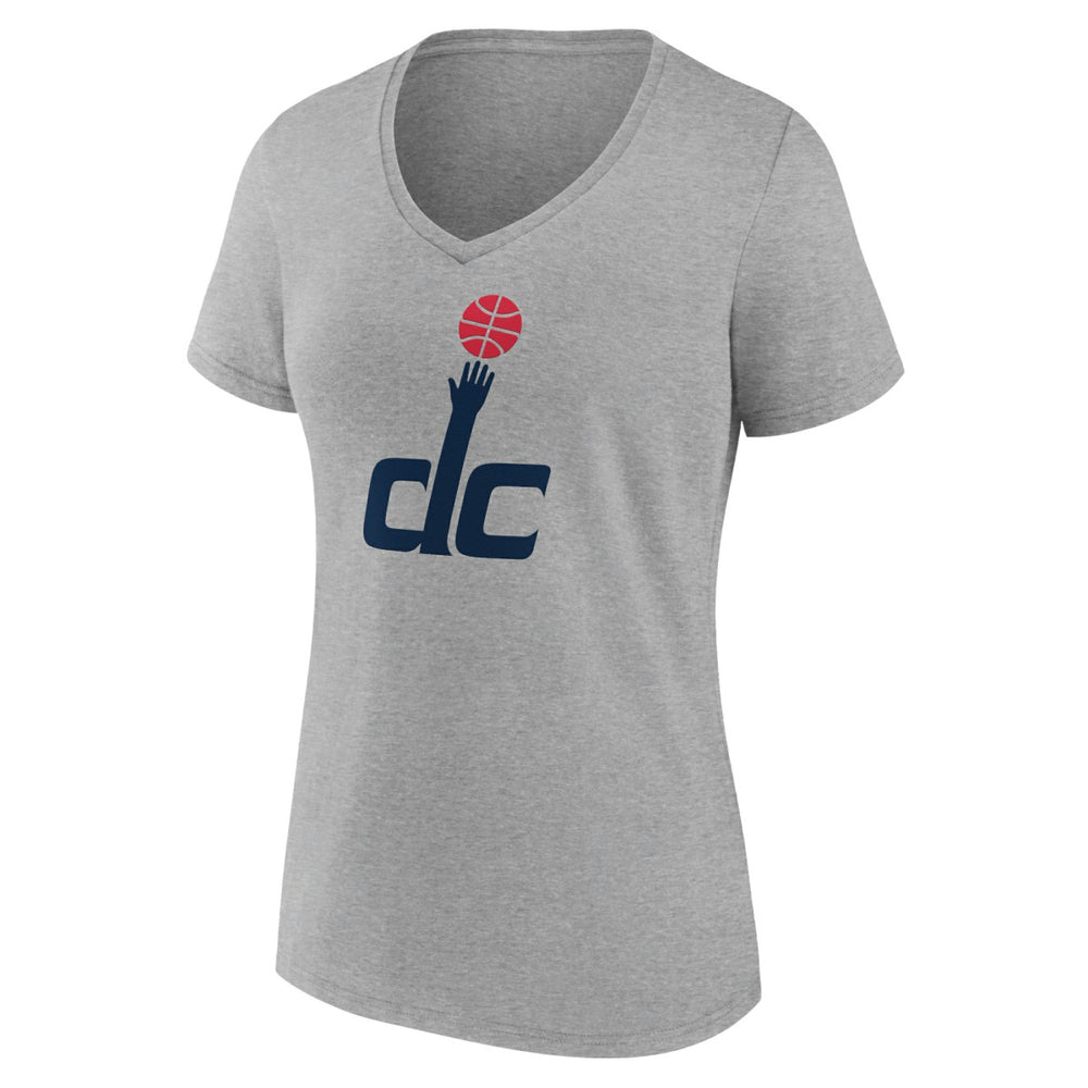 Washington Wizards Women's Alternate Logo V-Neck T-Shirt - Heather Gray for sale