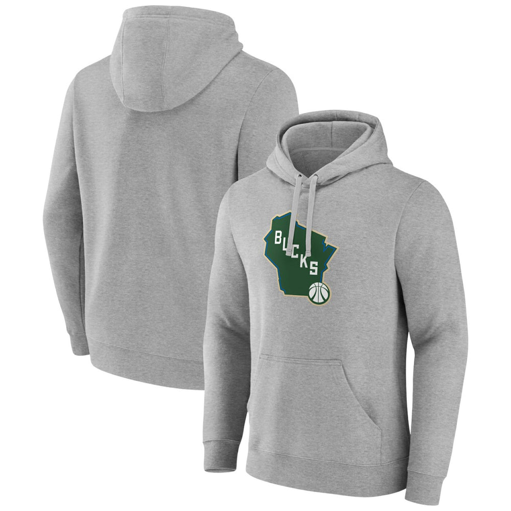 Milwaukee Bucks Alternate Logo Pullover Hoodie - Gray shop
