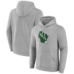 Milwaukee Bucks Alternate Logo Pullover Hoodie - Gray shop