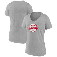 Atlanta Hawks Women's Alternate Logo V-Neck T-Shirt - Gray discount
