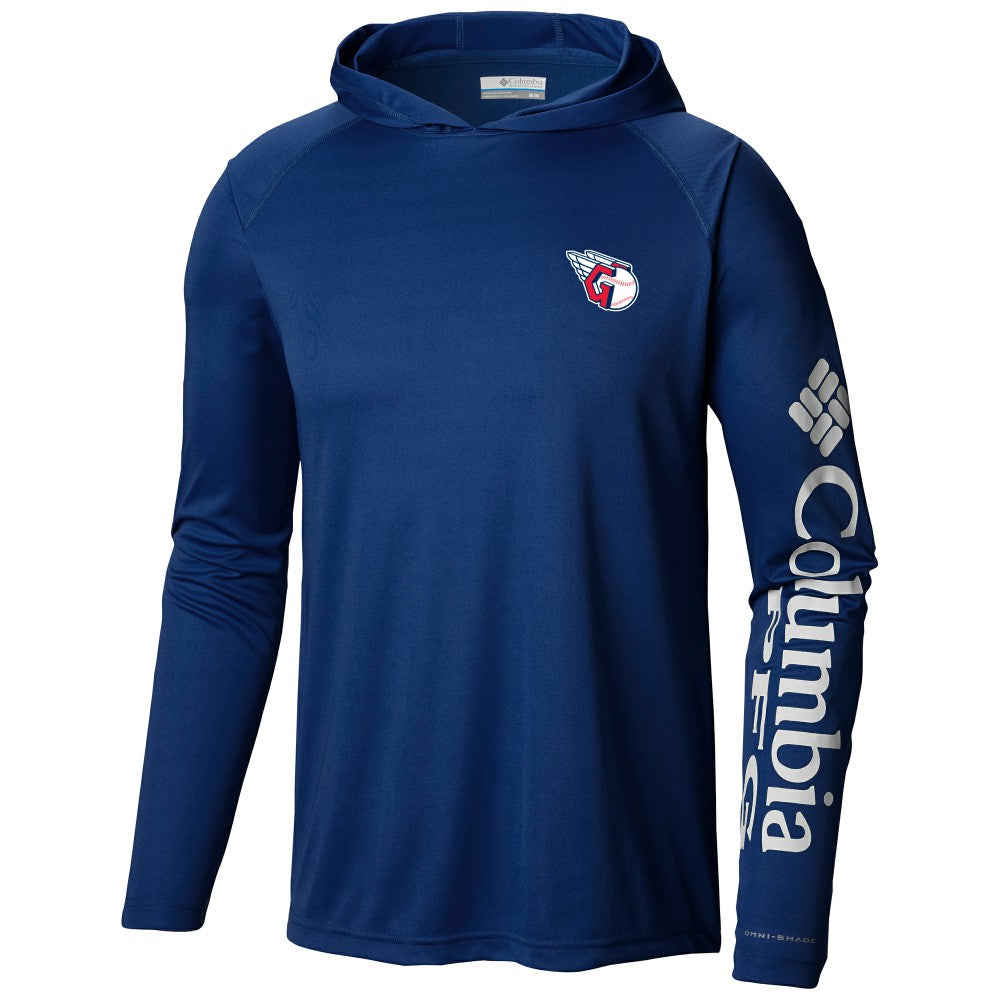 Cleveland Guardians Terminal Tackle Long Sleeve Hoodie T-Shirt - Navy | Columbia