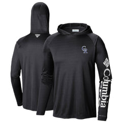 Colorado Rockies Terminal Tackle Long Sleeve Hoodie T-Shirt - Black | Columbia