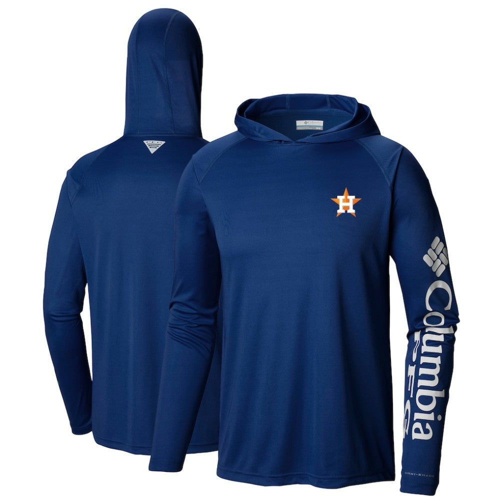 Houston Astros Terminal Tackle Long Sleeve Hoodie T-Shirt - Navy | Columbia