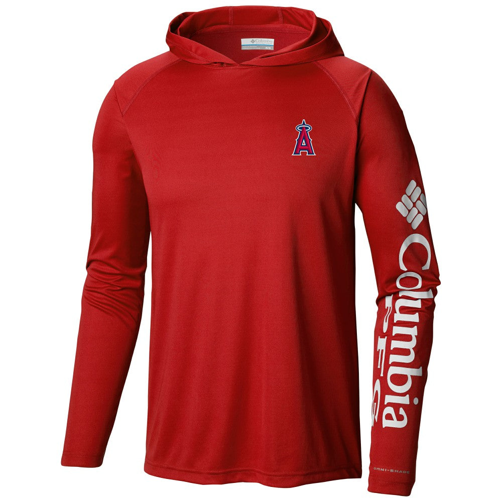 Los Angeles Angels Terminal Tackle Long Sleeve Hoodie T-Shirt - Red | Columbia